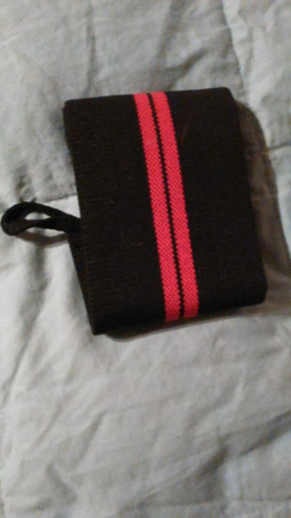 Heavy Duty Red Stripe Wrist Wraps